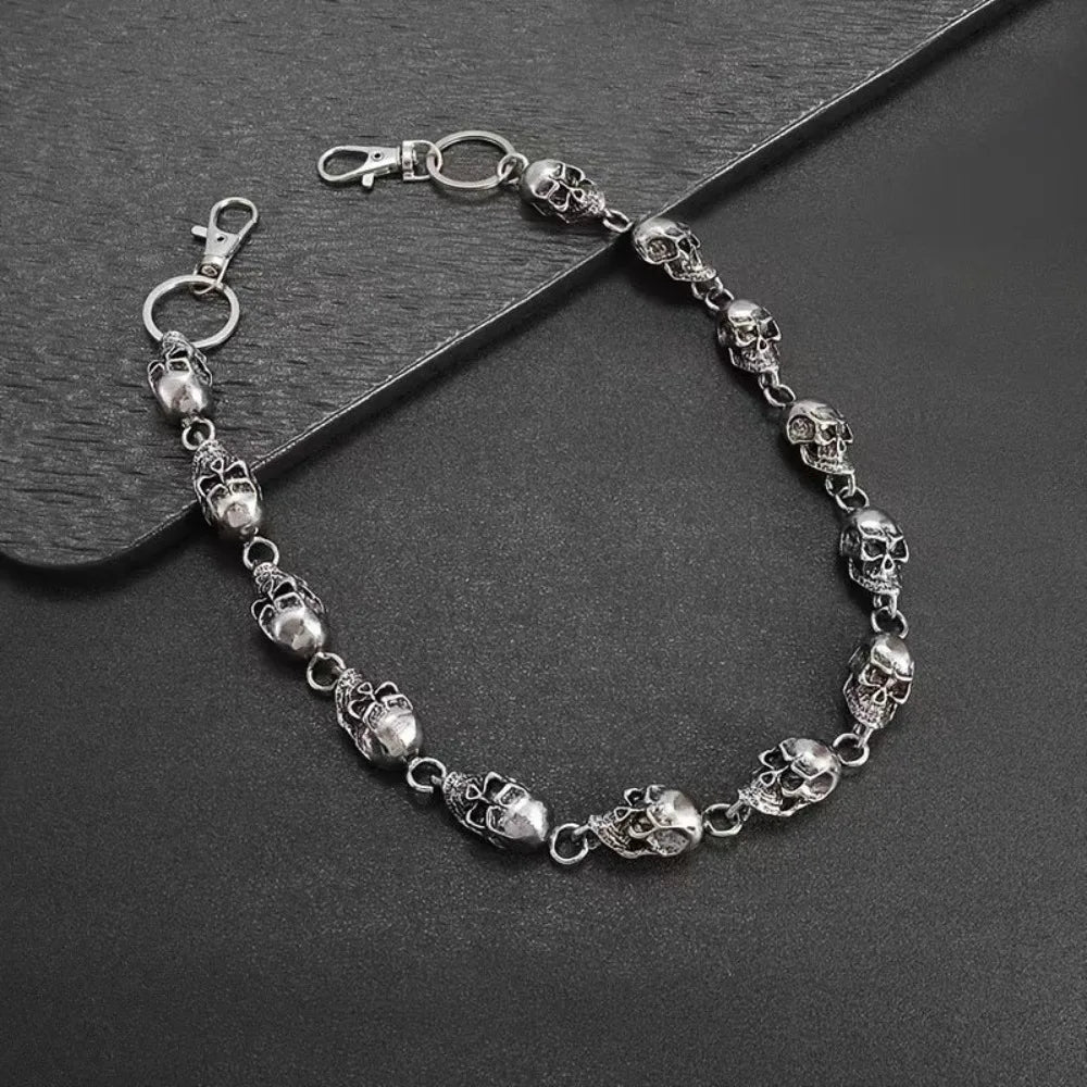Fashion Accessories Gothic Punk Heavy Waist Chain Rock Vintage Men Punk Belt Chain Hip Hop Key Chains Skull Pants Chain Jeans