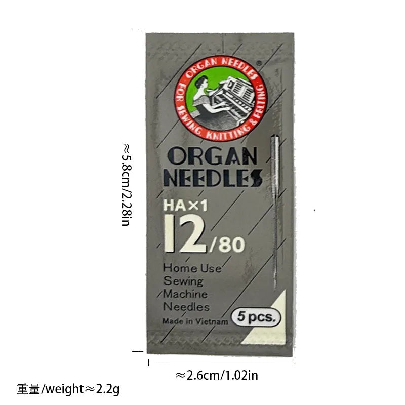 HA*1 Sewing Needles Japan ORGAN House Sewing Machine Needles for SINGER BROTHER size 8,9,10,11,12,14, 16 ,18