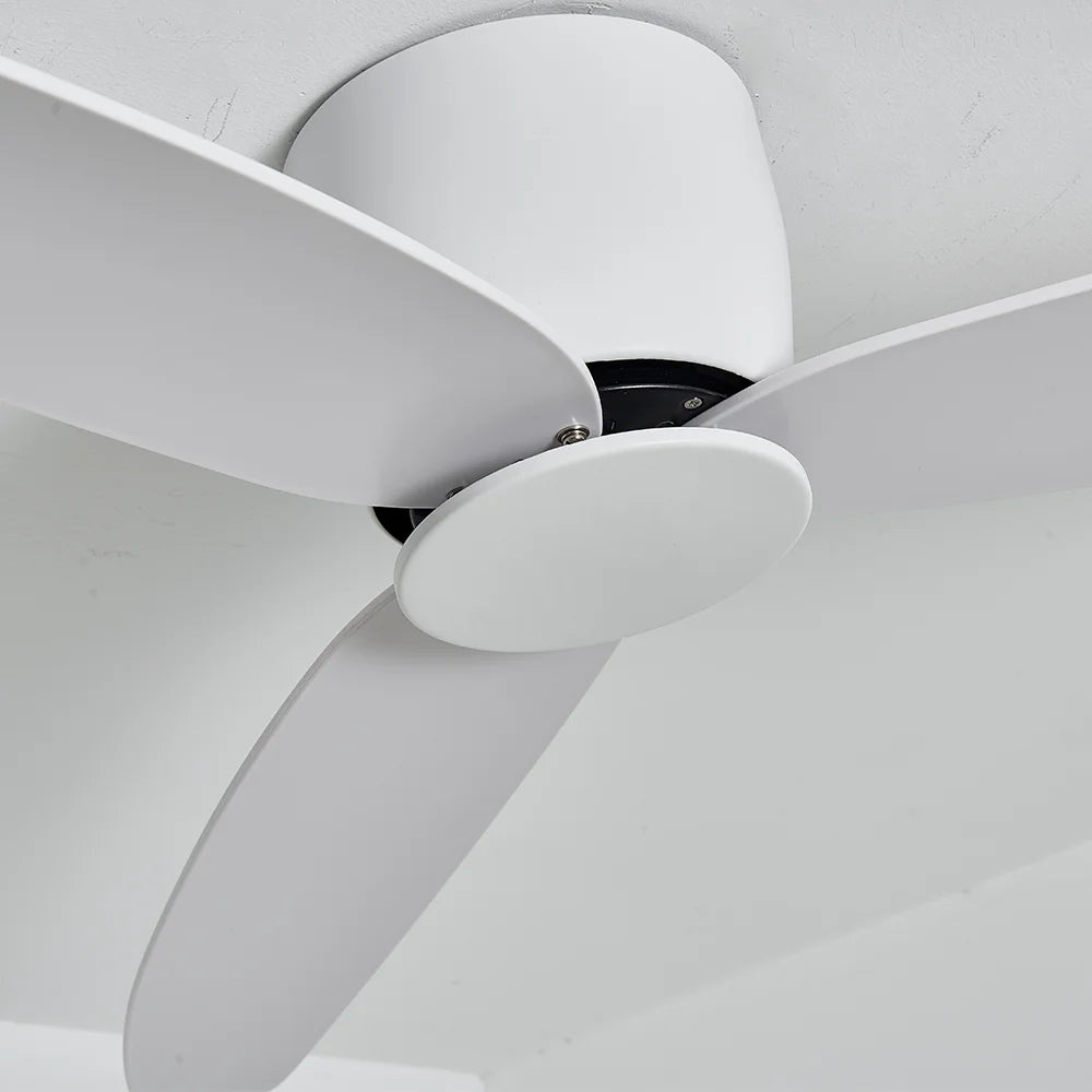 Ceiling Fan No Light 36 42 52 Inch DC Motor Remote Control Cooling Fans Lamp Low Floor Ceiling Fan White Black Color FAN