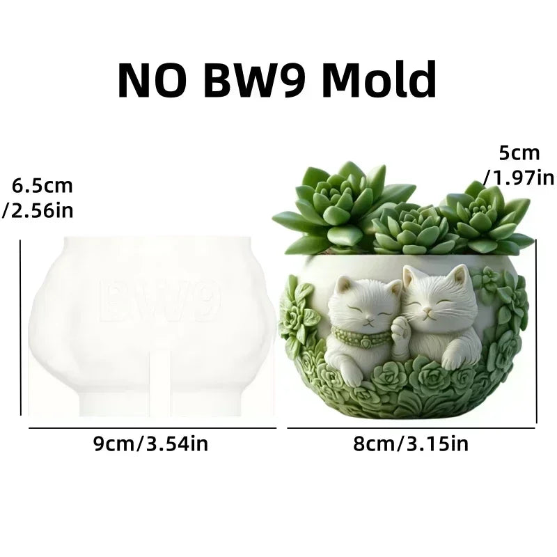 Windmill Town Succulent Plant Pot Silicone Mold  Windmill Town House Relief  Flower Pot Resin Mold Dream house storage box molds