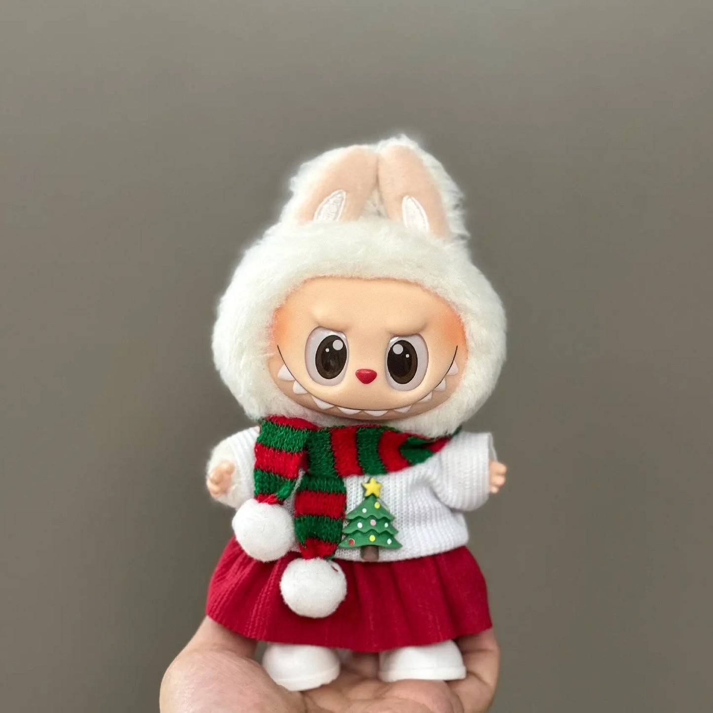 For Labubu Clothing: Festive Red Christmas Attire for V1/V2/V3 Dolls - Labubu Ropa Deer Costume Christmas Gift