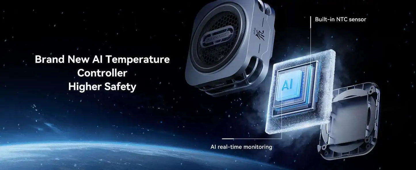 Redmagic Cooler 6 Pro Radiator Magnetic Fan Cooler 30W VC Liquid Cooling RGB LED AI Temperature Control For Tablet Mobile Phone