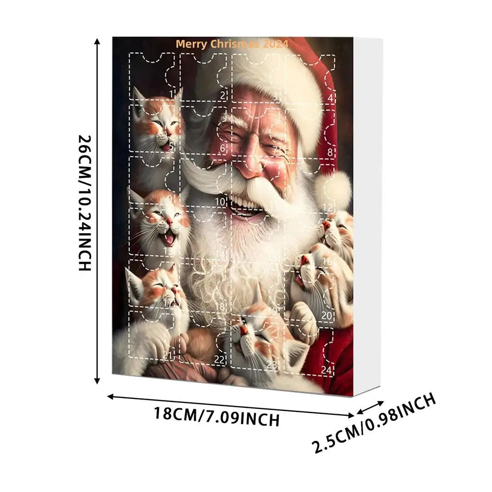 Christmas Countdown Advent Calendar Cat Ornament Calendar Cartoon Festival Supplies Funny Wall Decoration Christmas gift