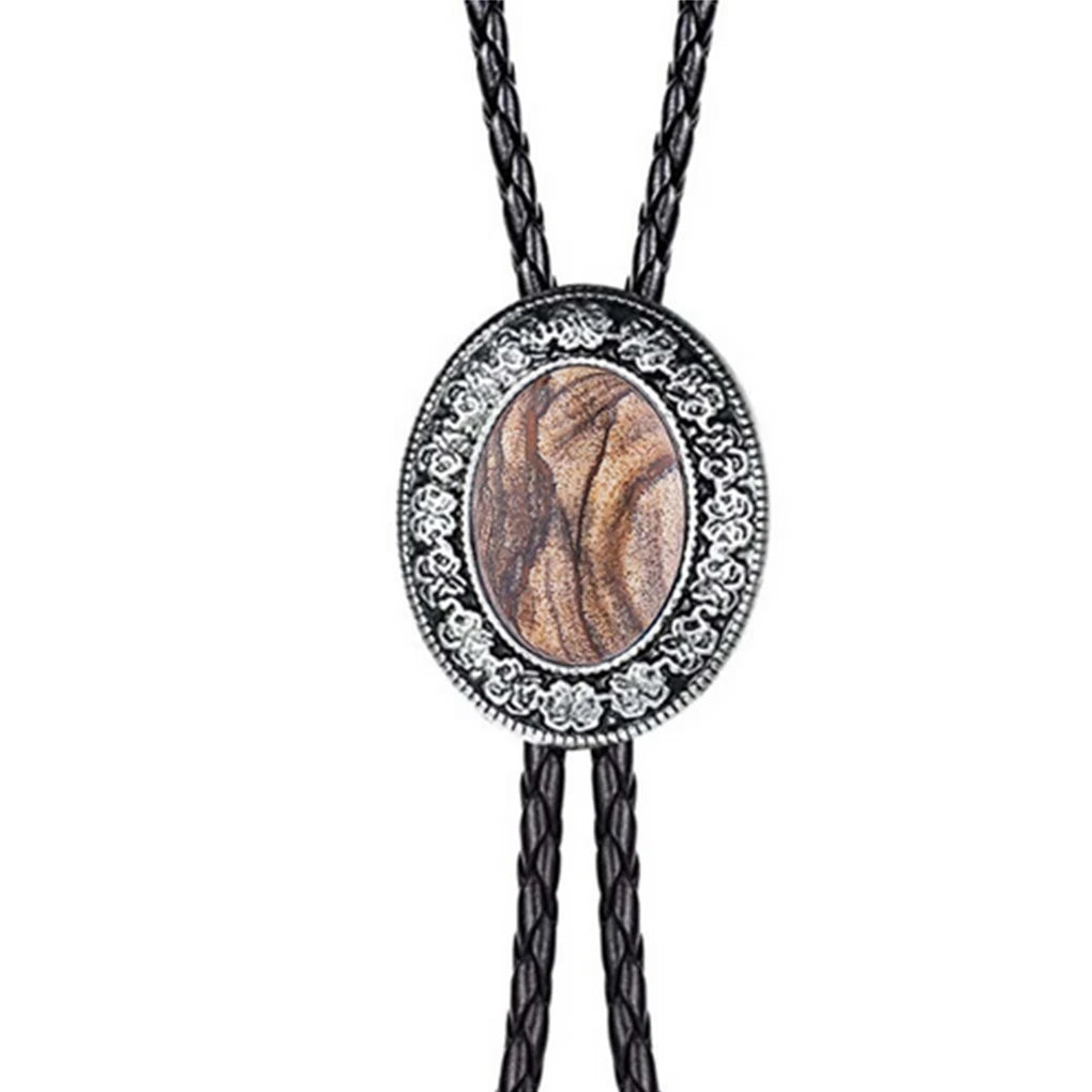 Golden Ties for Men American Cowboy Garment Accessory Tie Adjustable Bull Head Western Cowboy Bolo Tie Pendant Necklace