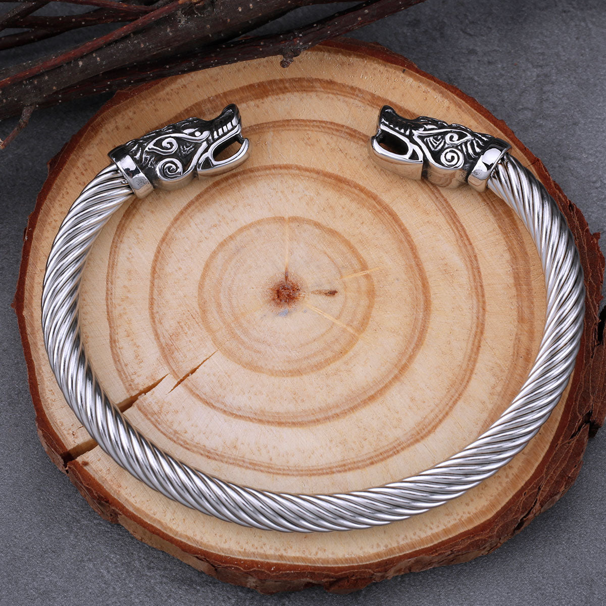 Vintage Viking Faucet Bracelets Men Women Stainless Steel Fashion Hip Hop Wristbands Cuff Bracelets Nordic Charm Jewelry As Gift