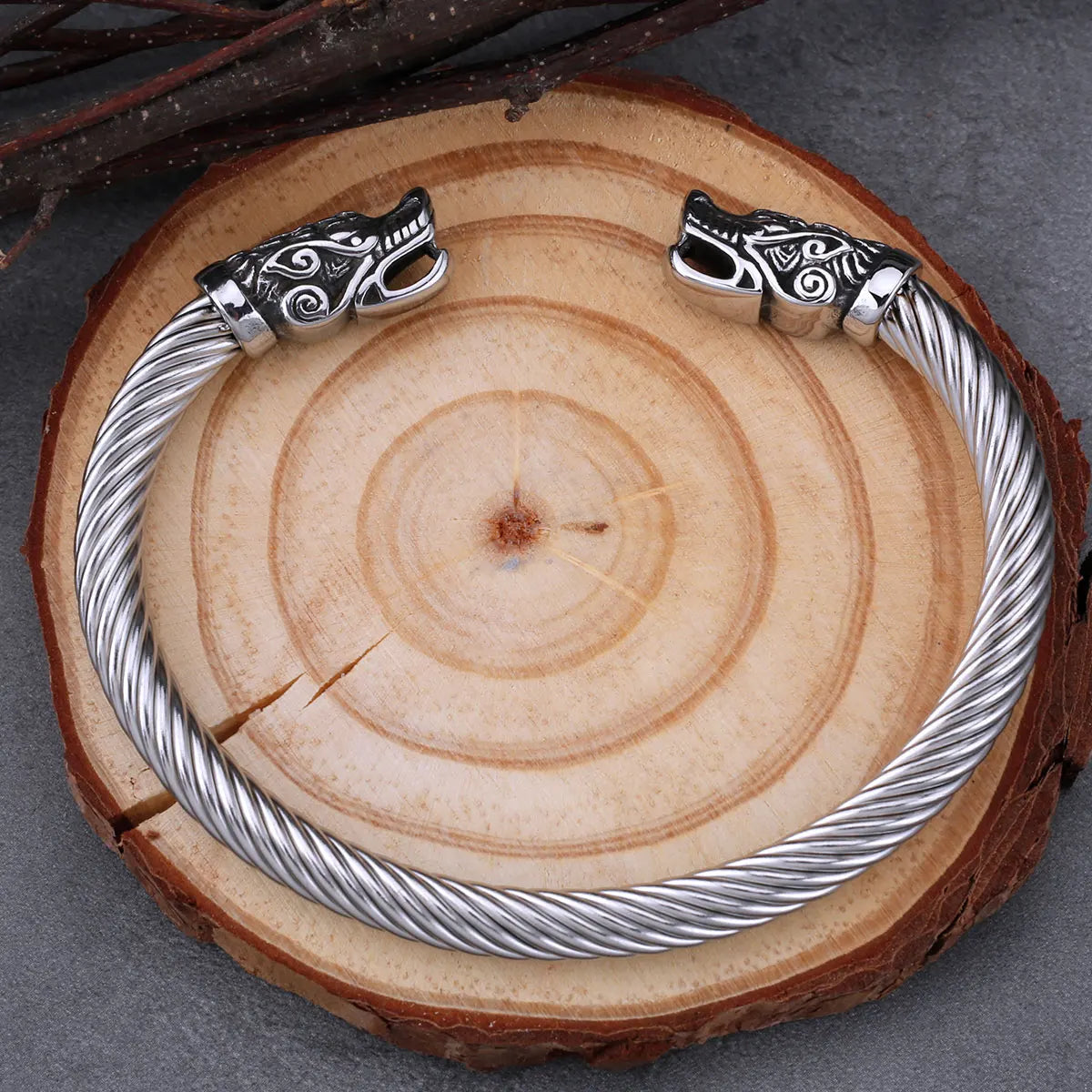 Vintage Viking Faucet Bracelets Men Women Stainless Steel Fashion Hip Hop Wristbands Cuff Bracelets Nordic Charm Jewelry As Gift