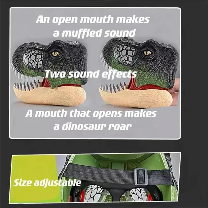 Halloween 2025 Funny Dinosaur Mask Dino Mask Moving Jaw Halloween Mask Dinosaur Head Face Mask Movable Mouth Party Cosplay Props