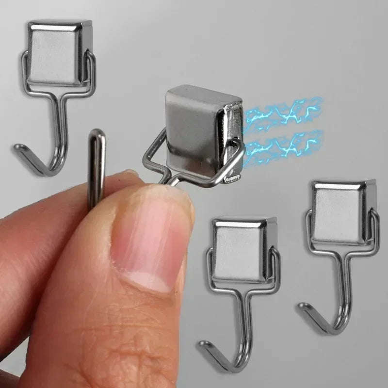 30/1PCS Strong Magnetic Hook Multi-Purpose Wall-mounted Hooks Home Kitchen Bathroom Storage Magnet Hooks Keys Holder Hanger