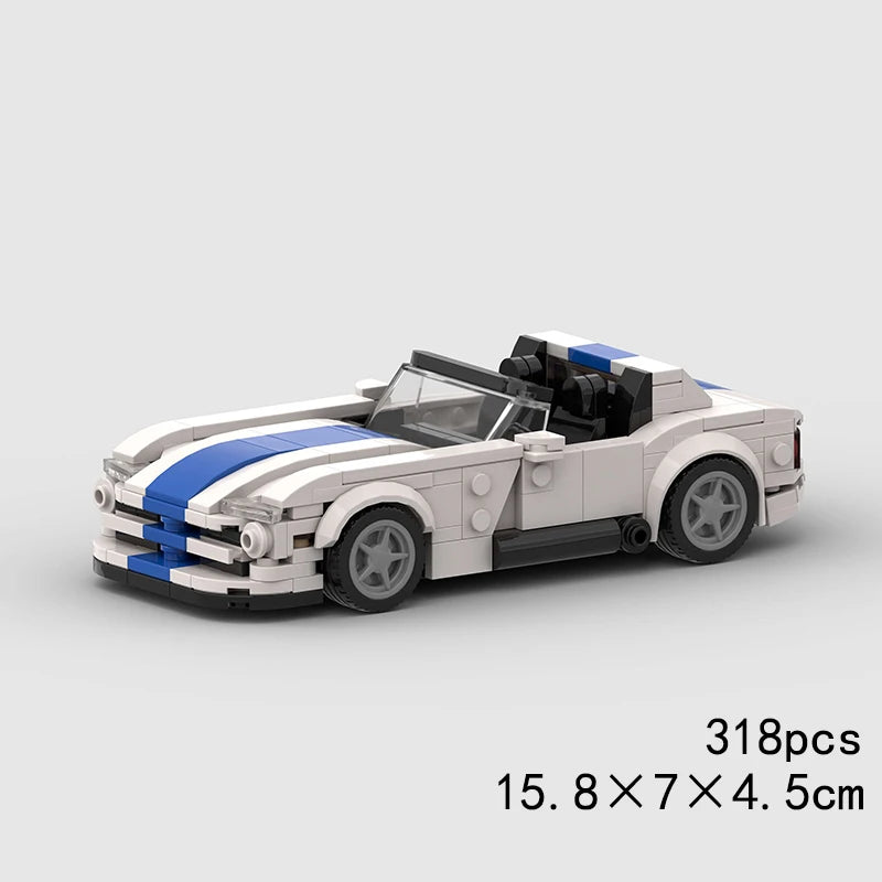 MOC Car Speed R34 488 Pickup R32 Racing Vehicle Model Building Block Super Race brick Christmas Gift City Technical rally sport