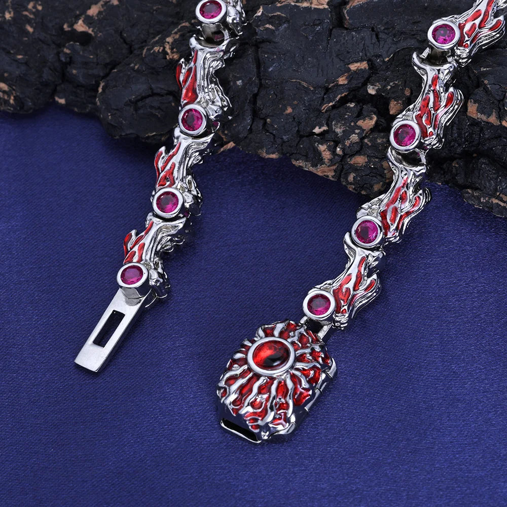 Hip Hop Jewelry New Fashion Jewelry Evil Eye Necklace Luxury Red CZ High Quality Men Women Eye Necklace Drop shipping  ﻿