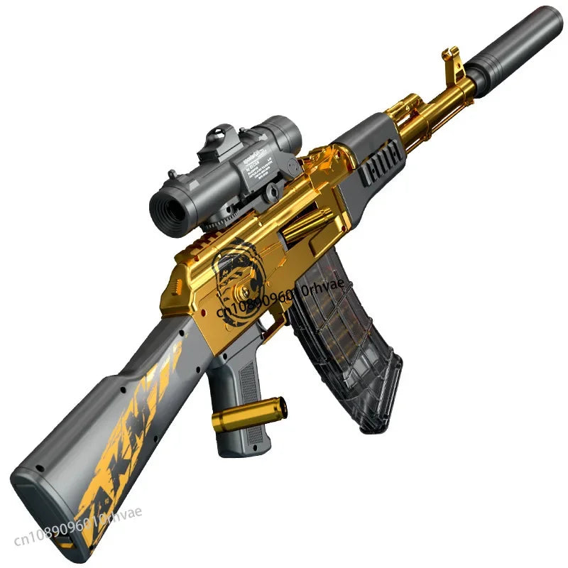 Handi Ak47 Soft-Bullet Gun Can Be Fired Toy Gun Akm Boy Submachine Gun Model Manually Loaded 2025 Christmas Gift