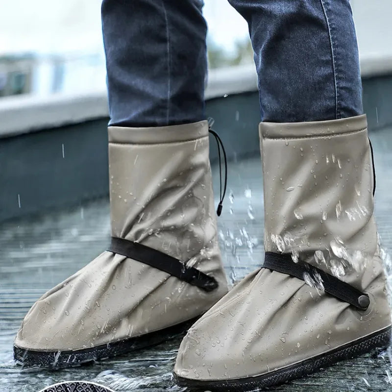Waterproof Tall Silicone Shoe Covers Antislip Outdoor Travel Rainproof Boot Covers