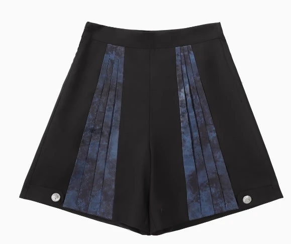 Original Dark Goth Prince Clothing Set New Spring Summer Women's Cool Black Shirt Irregular Vest Shorts 3 Piece Suit Outfits