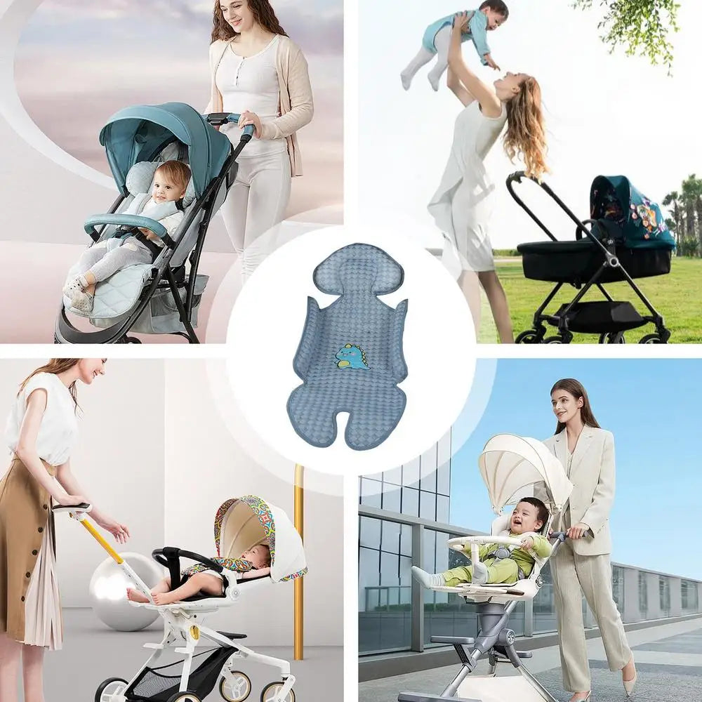 Baby Car Seat Cooling Pad Ice Stroller Cooler Mat Breathable Cooling Mat Anti-Slip Seat Pad Cushion Liner Gel Cooling Pad For