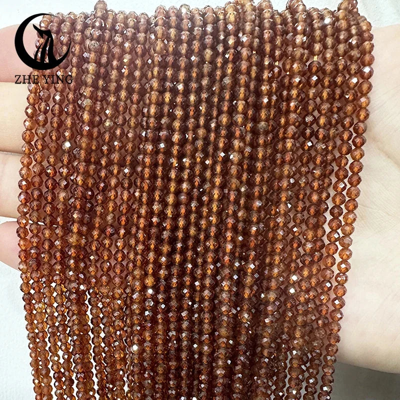 AAA Colorful Tourmaline Stone Beads Loose Spacer Faceted 3mm Beads for Jewelry Making DIY Bracelet Accessories 15''