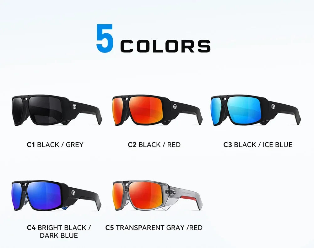 KDEAM New Large Frame Designer Polarized Men Sunglasses Luxury Brand Windproof Driving Glasses Fishing Eyewear Fashion Women Eye