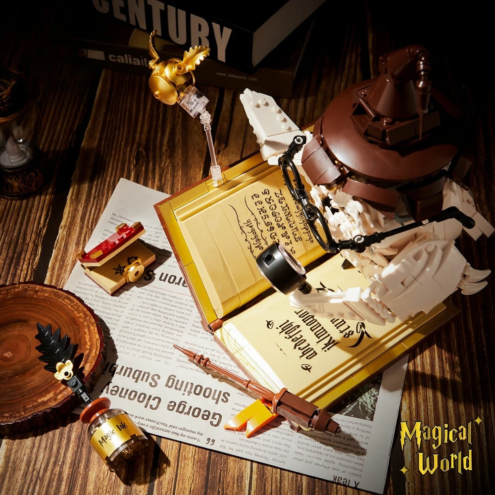 Magic World Owl Professor MOC Building Blocks Set Creative Technical Bricks DIY Toy for Adults Kids Holiday Christmas Gift