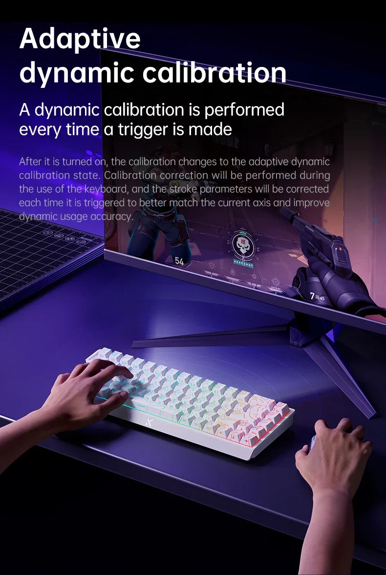 MCHOSE Ace68 RGB 8K Mechanical Keyboard ,Magnetic Switch,0.01mm RT Accuracy,128K Scan Rate,Customs Gaming Keyboards