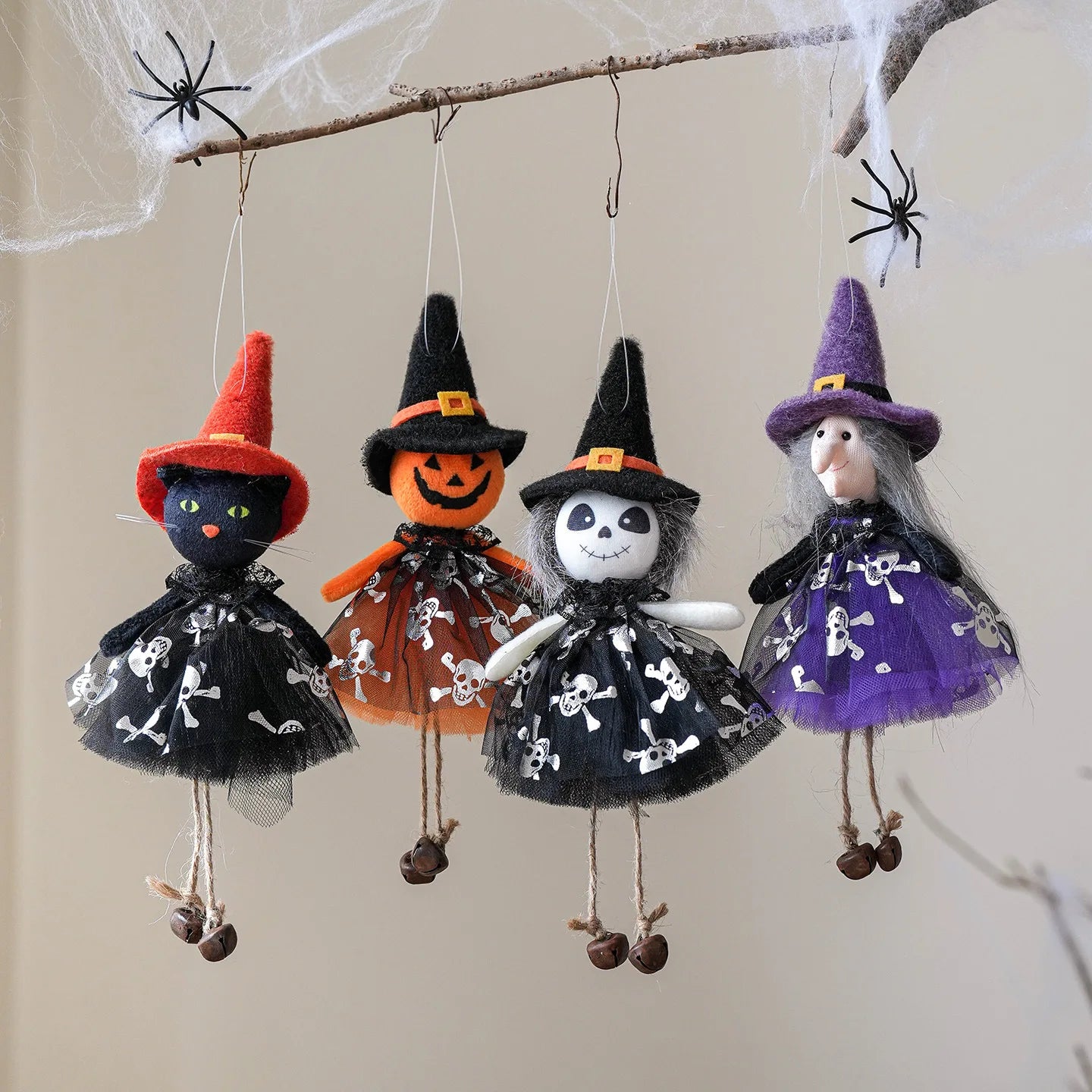 Cute Halloween Witch Pendant Halloween Decoration Home Decor Pumpkin Ghost Witch Hanging Pendant Halloween Creative Gift