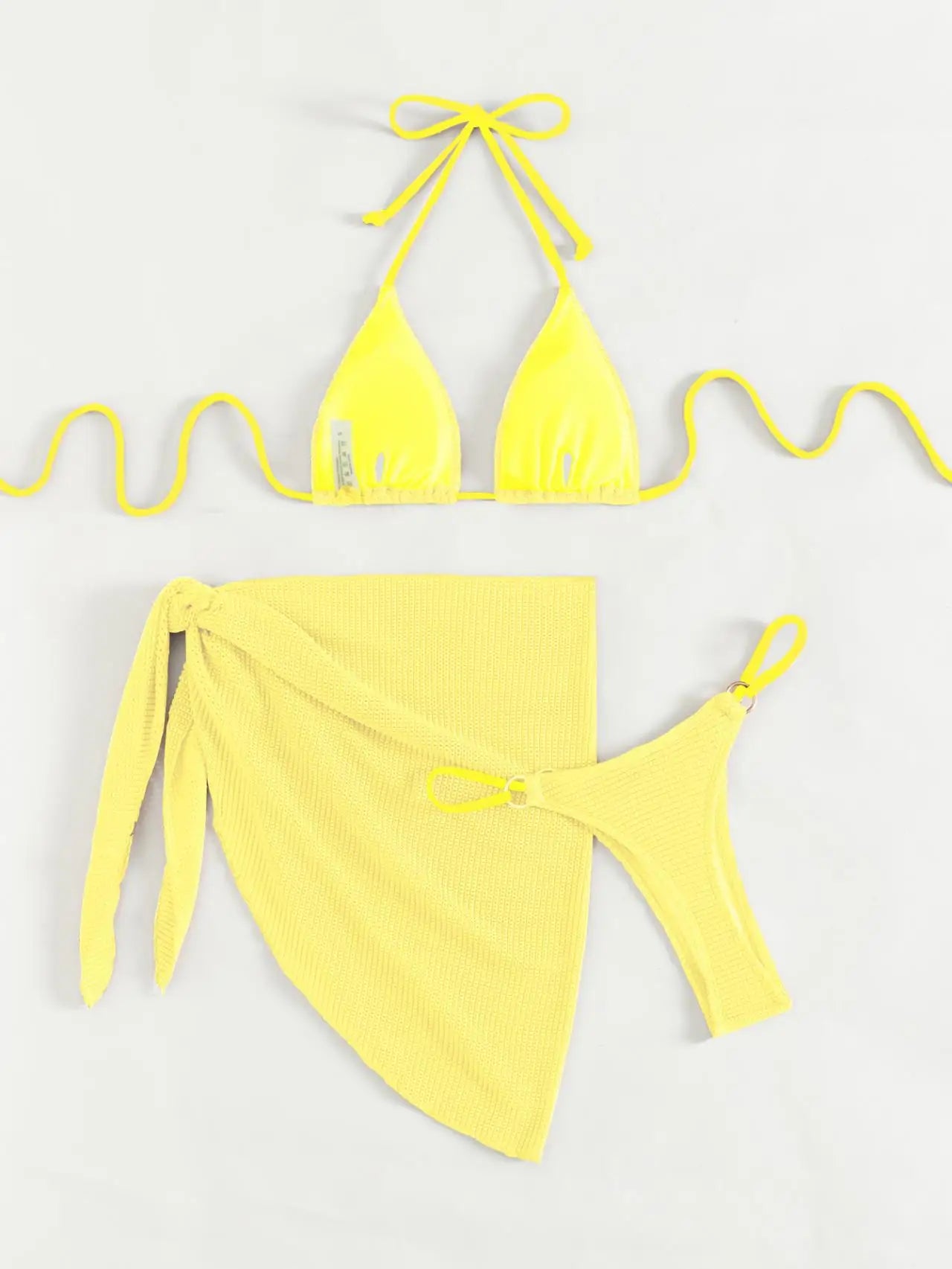 Sexy Brown Bikini Set 2025 Women Halter Push Up Bra Skirt 3 Piece Swimsuit Summer Bathing Suit Cover Up Thong Swimwear Biquini