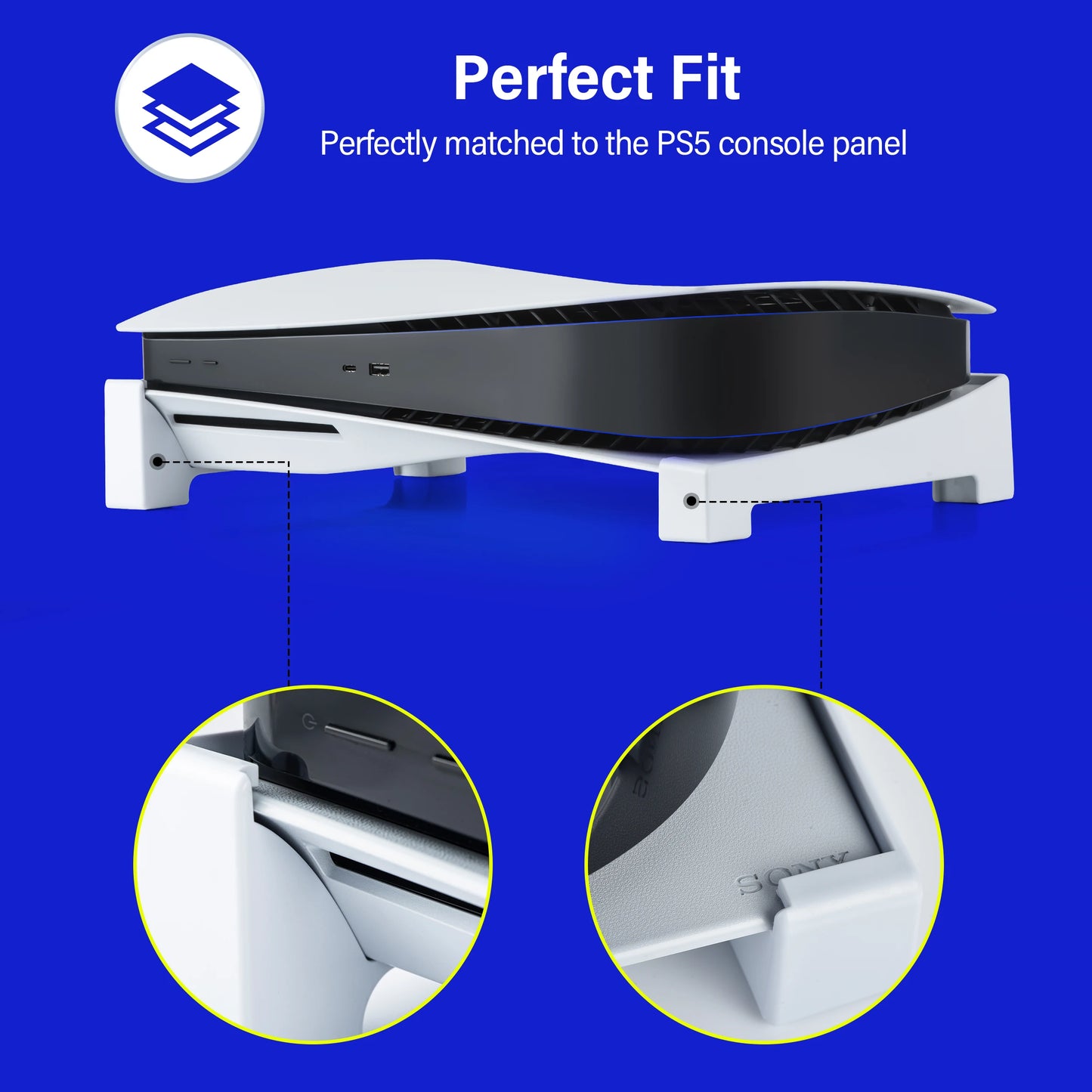 For PS5 console desktop bracket, for PS5 base bracket Portable horizontal cooling bracket anti-fall protection accessories