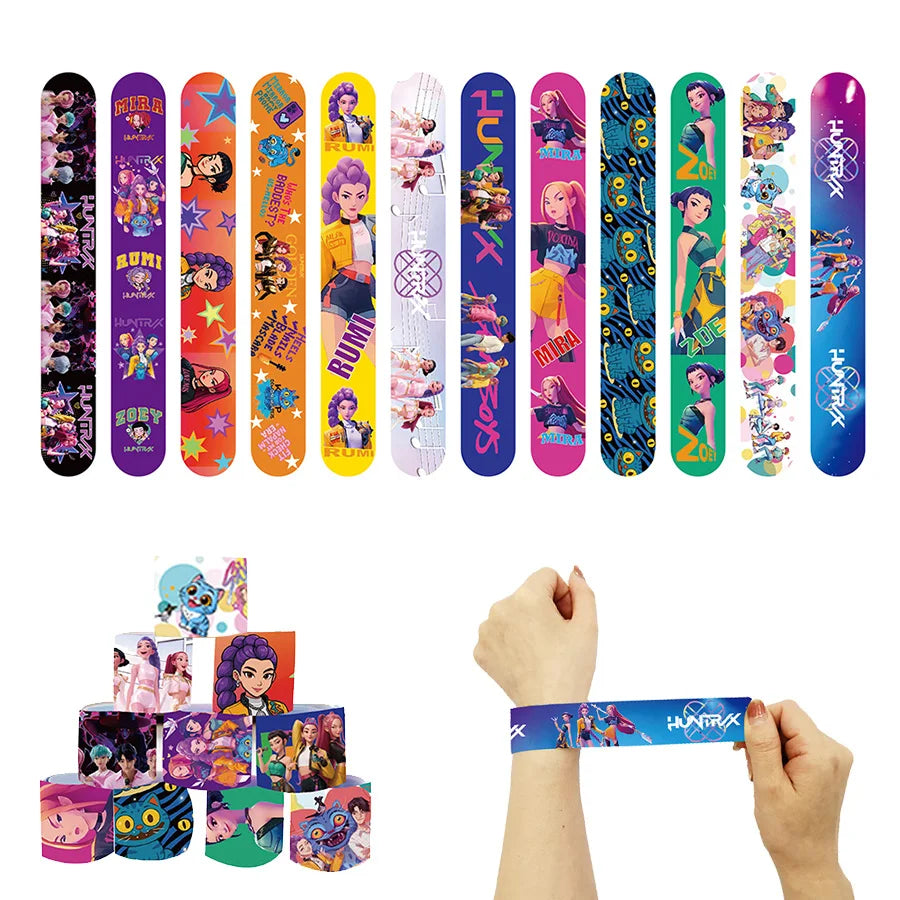 K-Ppop Demon Hunter Party Favor Disposable Tableware Set Backdrop Banner Slap Bracelets Baby shower Birthday Christmas Gift