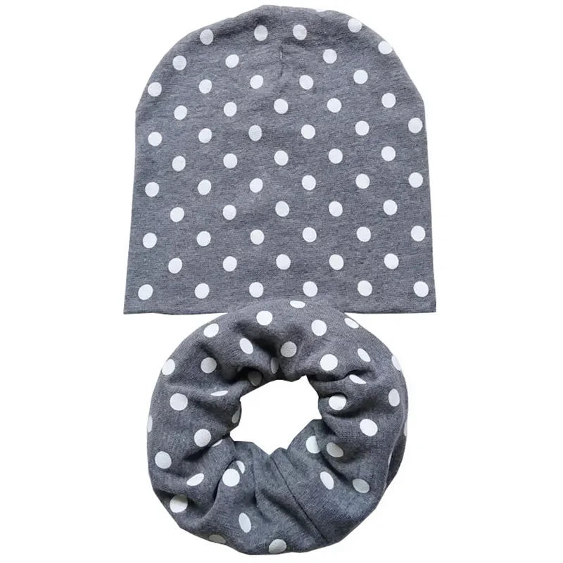 Star Print Cotton Baby Hat Autumn Winter Baby Girls Hat Boys Cap Toddlers Infant Cap Scarf Children Bonnet Hats