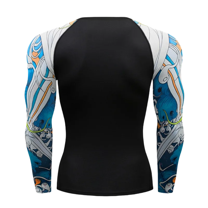 Sun Protection Second Skin Breathable Compression Shirt Men Rashguard Jiu Jitsu Fitness Gym Running Outdoors Sports T-Shirts Men