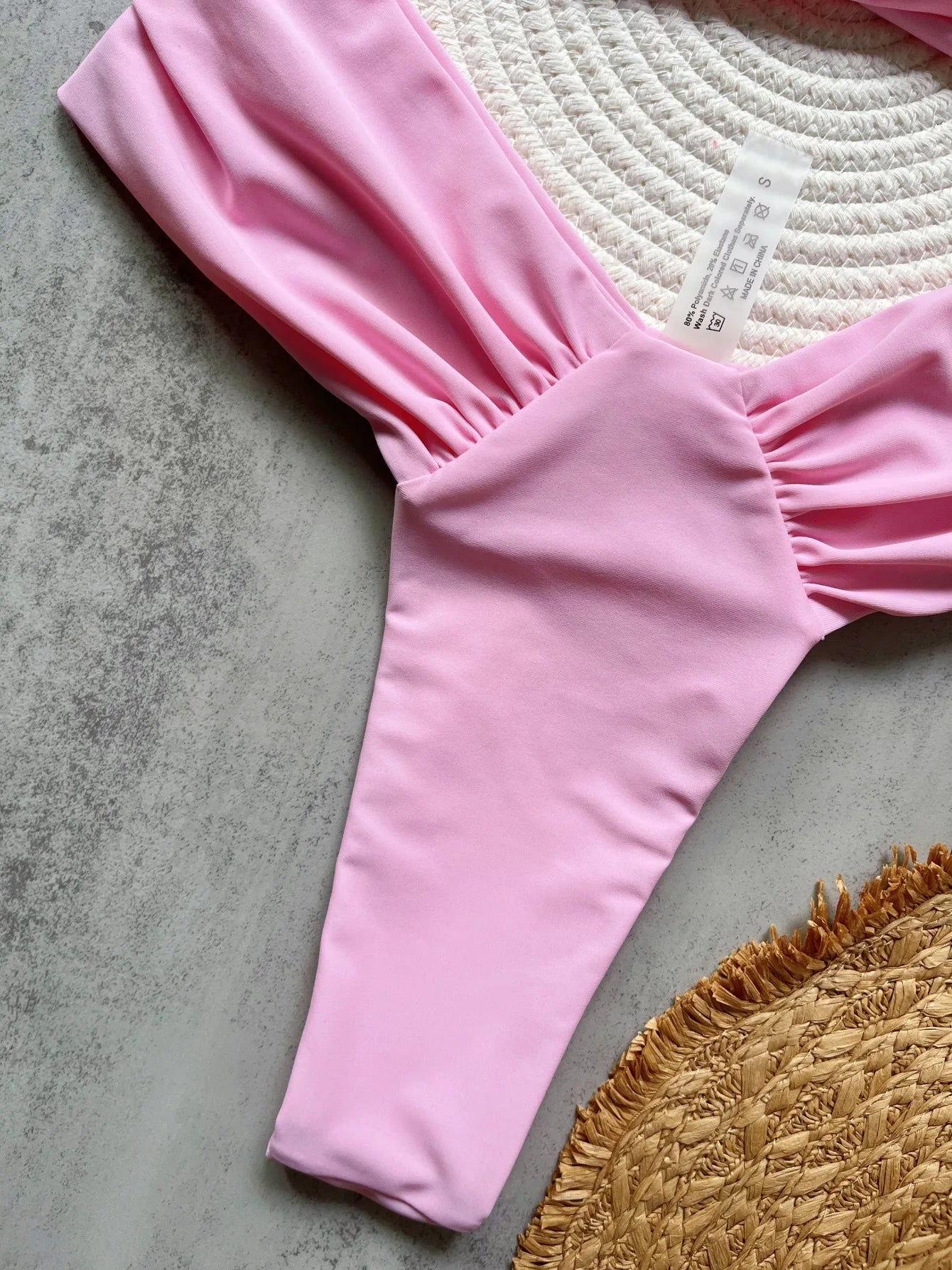 Sexy Bandeau High Cut Bikini Women Swimwear Female Swimsuit Two-pieces Bikini set Pleated Padded Bather Bathing Suit Swim