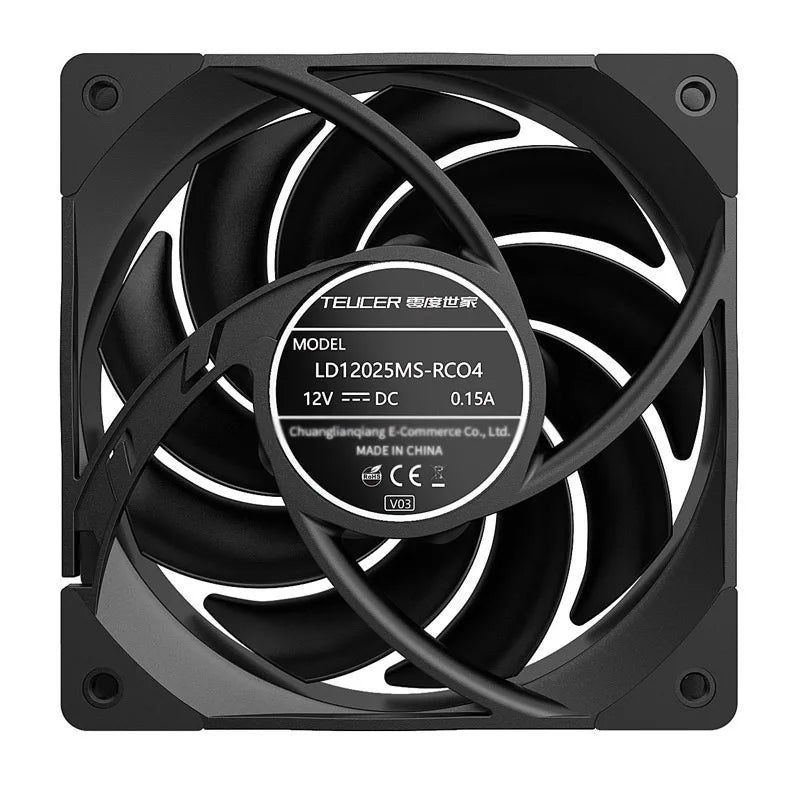 TEUCER T30 CPU Cooler Fan 2150RPM 4PIN PWM 12cm Computer Case Cooling System Fan SFDB Silent PC Gamer CPU Cooler 120mm Fan