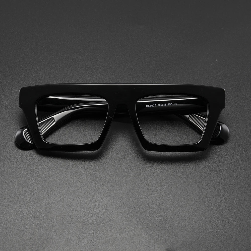 Classic Thick eyeglasses male acetate frame Clear Lens Glasses for Women Men Sunglasses UV Protection Hand-Crafted Eyewear Frame