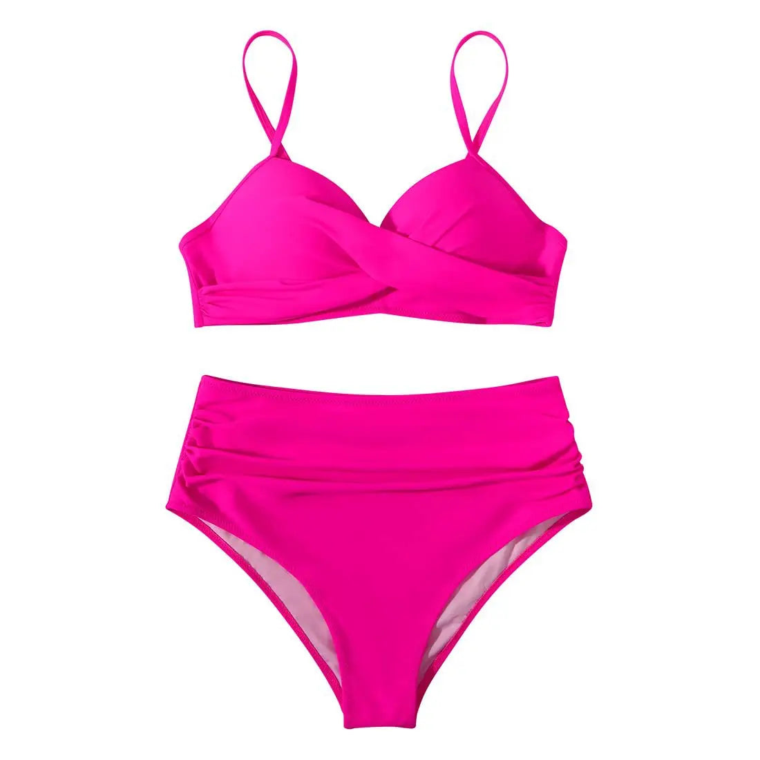 2024 Sexy Leaf Print Bikini Female Swimsuit Women Swimwear Thong Push Up Bikinis Set High Waist Swimming Suits for Bathing Suit