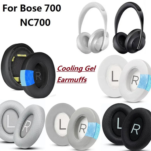 Upgraded Ear Pads for Bose QuietComfort 700 NC700 headphones replacement earmuffs ear pillow ear covers mesh fabric cooling Gel