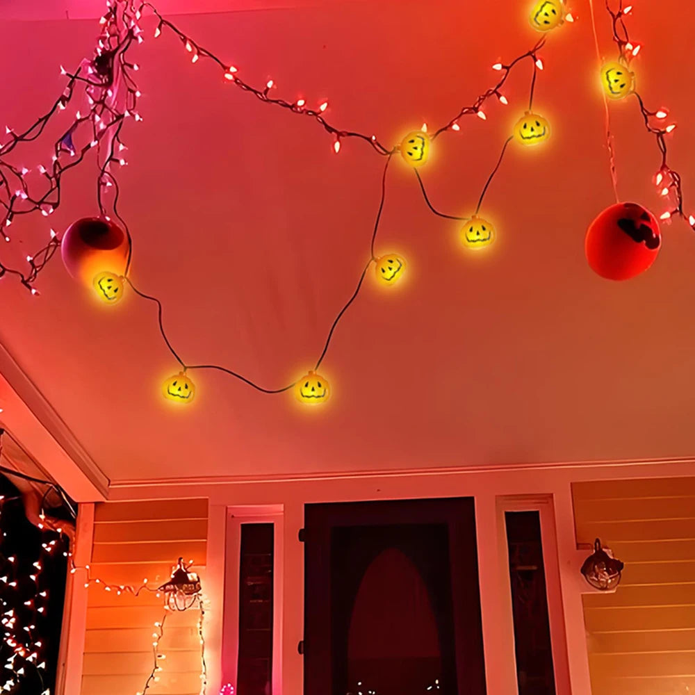 1PCS Halloween Party Home Indoor Outdoor 1PC Halloween 3M 20 LED Battery Powered String Lights With Pumpkin Shape