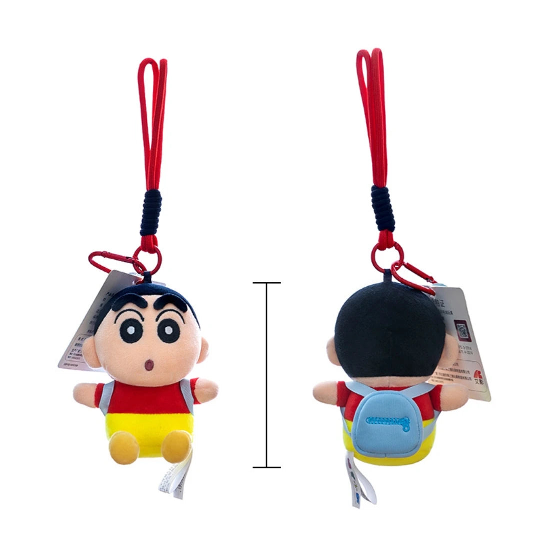 Penguin Crayon Shin-chan Plush Toy Keychain Girl Cute Bee Backpack Pendant Crayfish Doll Car Hanging Decoration Christmas Gift