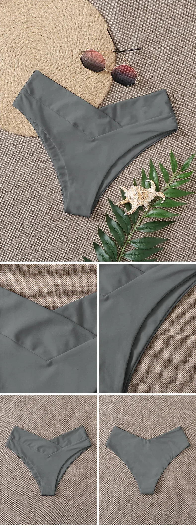 Bikini Bottoms Fashion Women Swimsuit High Waist Thong Swimwear Trunks Bikinis Top Brazilian Pants Bathing Suit Bottom Beach