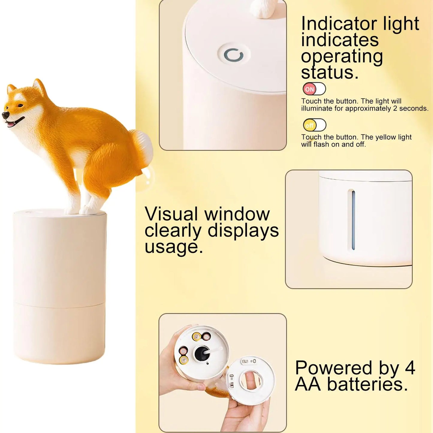 Automatic Soap Dispenser Cute Shiba Inu automatic sensing foam hand soap dispenser Bathroom Accessories perfect Christmas gift