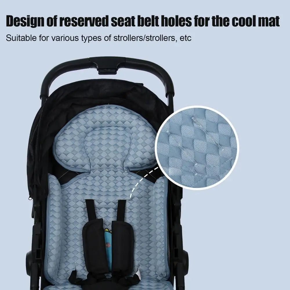 Baby Car Seat Cooling Pad Ice Stroller Cooler Mat Breathable Cooling Mat Anti-Slip Seat Pad Cushion Liner Gel Cooling Pad For