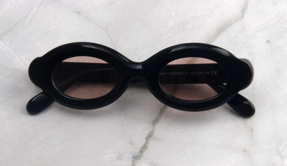 Luxury Thick Mixed Acetate Oval Polarized Sunglasses Women Trendy UV Protection Eyewear Stylish Shield For Men lentes de sol