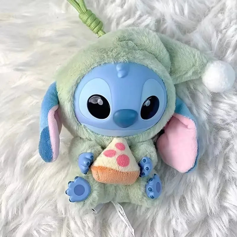 IN STOCK Stitch Eat Some Thing Before Sleep Series Blind Box Soft Stuffed Plush Kawaii Toy Pendant Doll Christmas Gift for Girls