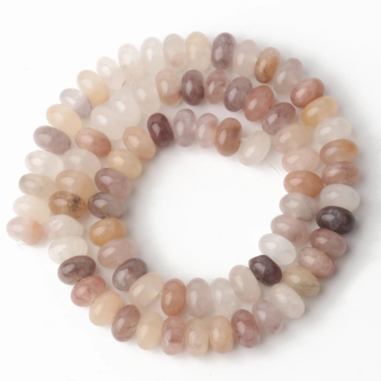 5x8mm Natural Stone Abacus Beads Angelite Tourmaline Tiger Eye Quartz Rondelle Loose Beads for Jewelry Making DIY Bracelets 15''