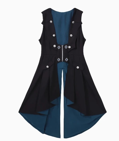 Original Dark Goth Prince Clothing Set New Spring Summer Women's Cool Black Shirt Irregular Vest Shorts 3 Piece Suit Outfits