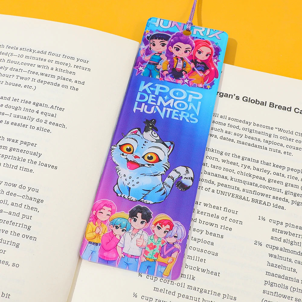 Kpop Demon Hunter Saja Boys Acrylic Bookmark Anime Merch Student Study Stationery Christmas Gift for Friends