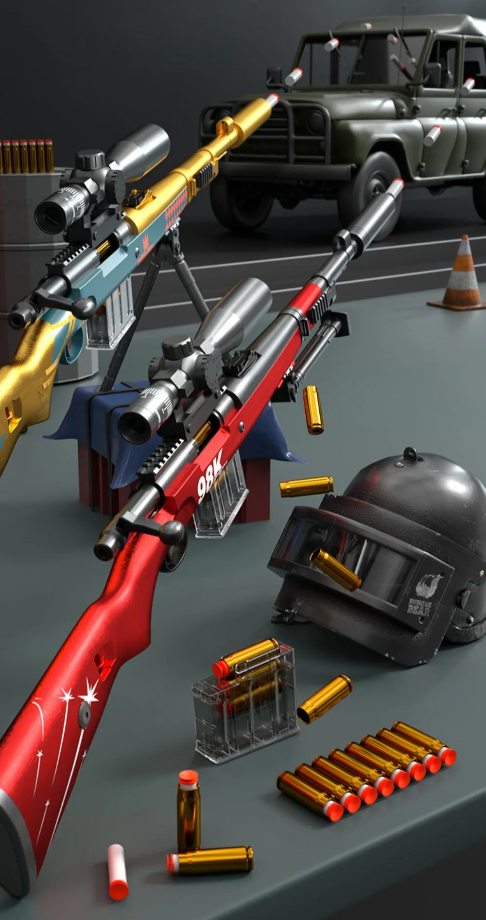 AWM Shell Soft-Bullet Gun Can Be Fired Toy Gun Manually Loaded Outdoor Combat Sniper Rifle Model Christmas Gift for Boy Adult