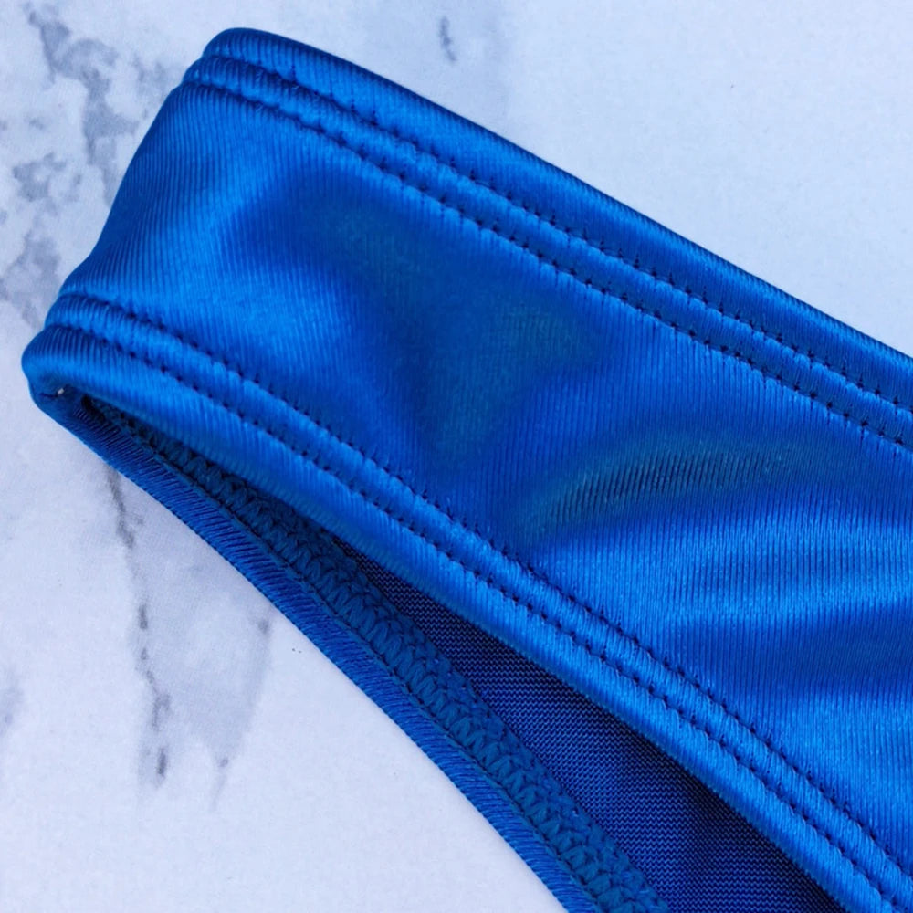 Sexy U Shaped Stapless Swimsuit for Women Bandeau Bikini Mujer 2024 High Cut Bathing Suit Two Piece Bikinis Set Bathers Swim