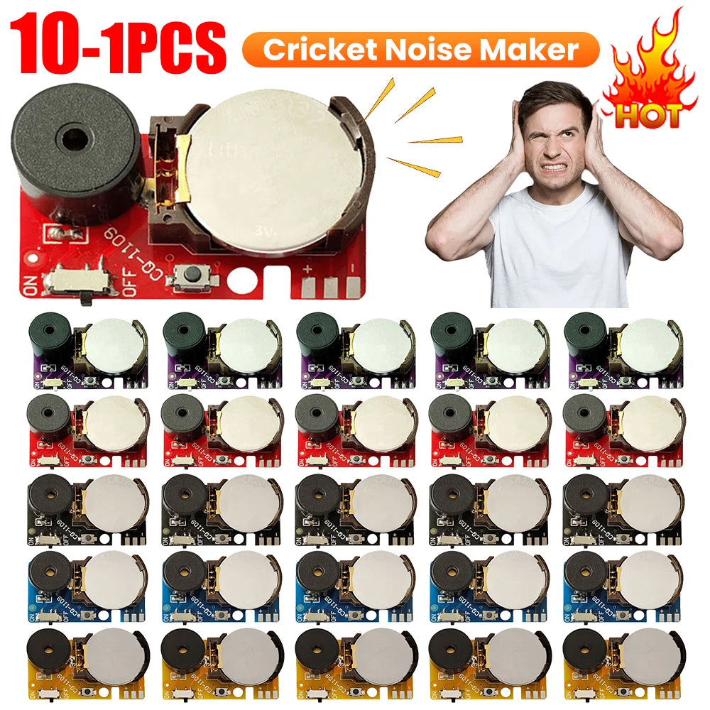 1-10PCS Prank Hide Noise Maker PCB Beeping Cricket Noise Maker Prank Noise Maker Halloween Party Supplies