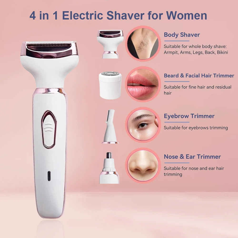 Electric Razor for Women Electric Shaver Women Epilator for Body Bikini Face Mustache Painless Women Body Epilator Hair Remover