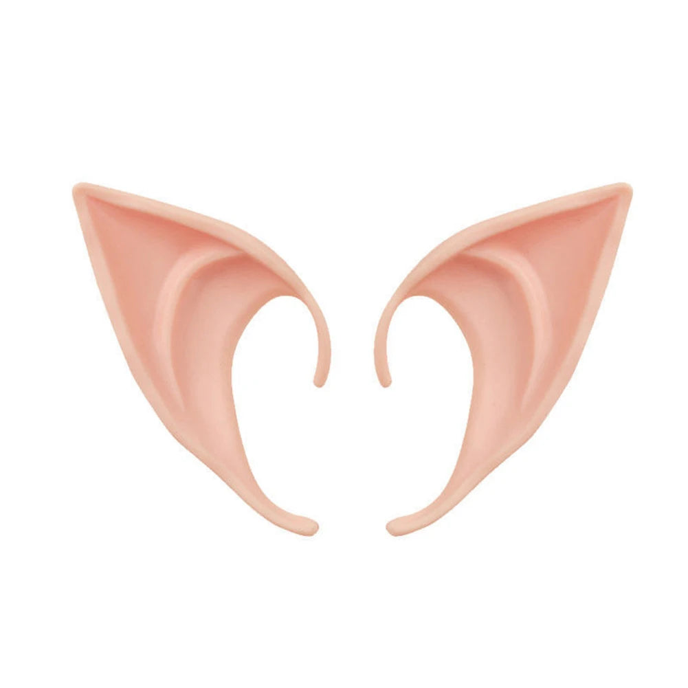 10-1Pair Halloween Angel Elf Ears Fairy Cosplay Latex Ears Halloween Decoration Monster Ears Vampire Cosplay Costume Accessories