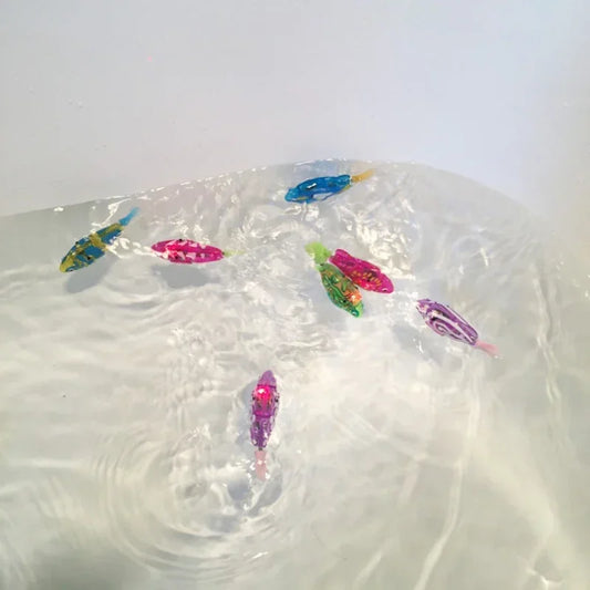 Electronic Fish Baby Summer Bath Toy Pet Cat Toys Swimming Robot Fish With LED Light Water Swim Pool Bathtub Toys Christmas Gift