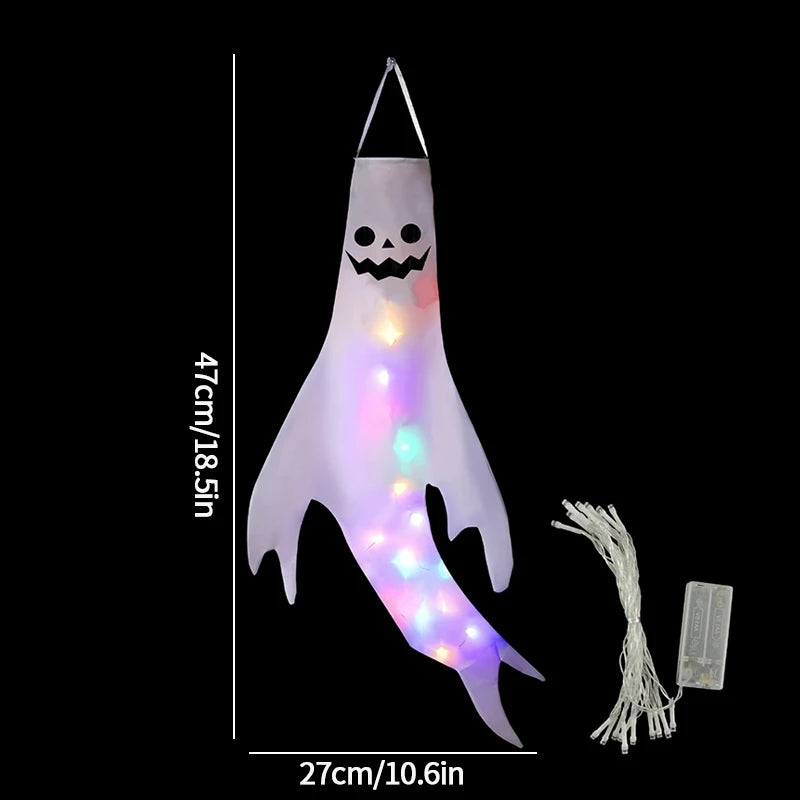 Halloween Floating Ghost Decor  for Home Courtyard Hanging Pumpkin Lamps   Halloween Scary Horror Atmosphere Decor